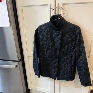 LL Bean Quilted Jacket. Elegant Black Quilted Women's Puffer Jacket